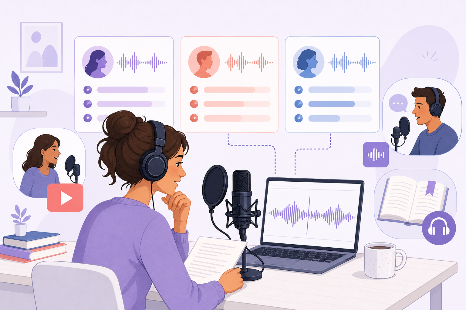 A creator comparing AI voice generation workflows for narration and podcasts